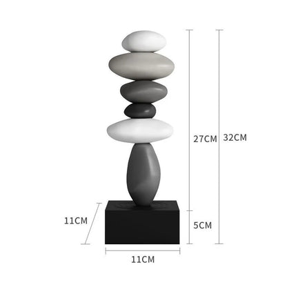 Stone Sculpture Stacked Minimalist Tabletop