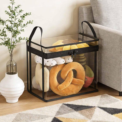 Storage Bag Clear Front & Zipper Closure Padded Handles