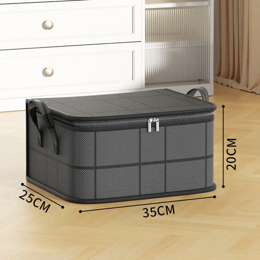 Storage Bag Tear-Resistant Nonwoven Reinforced Handles & All-Around Zipper