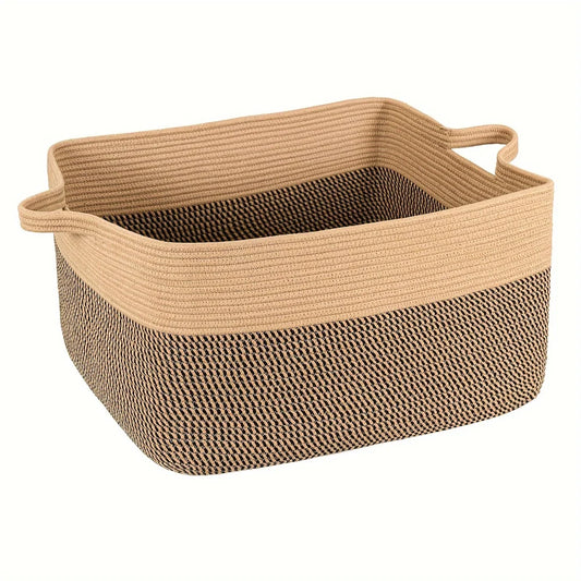 Storage Basket 45 L Woven Rope & Reinforced Handles