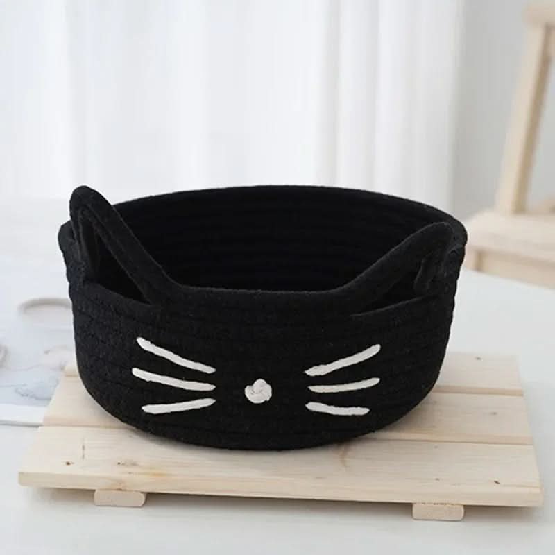Storage Basket Cat-Shaped Flexible with Handles & Compact Design