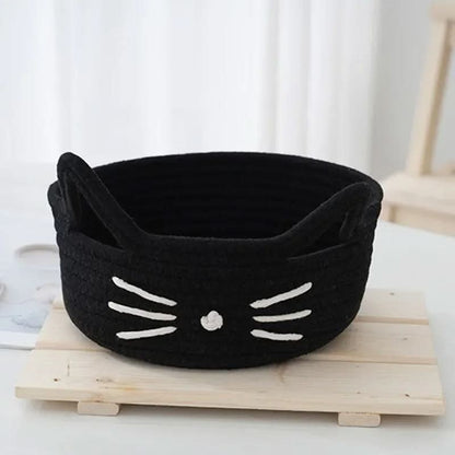 Storage Basket Cat-Shaped Flexible with Handles & Compact Design