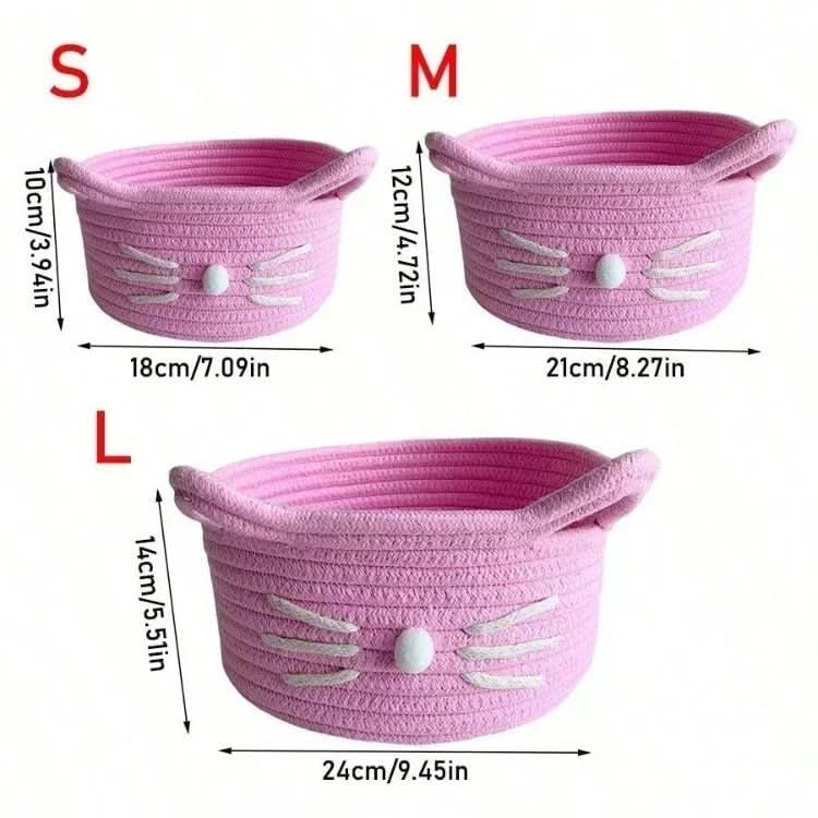 Storage Basket Cat-Shaped Flexible with Handles & Compact Design