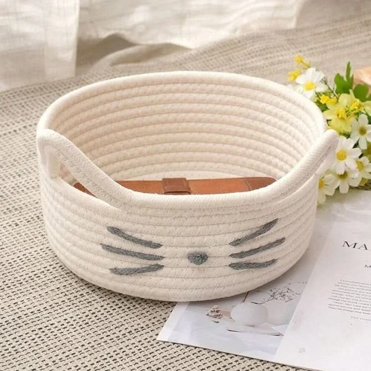 Storage Basket Cat-Shaped Flexible with Handles & Compact Design