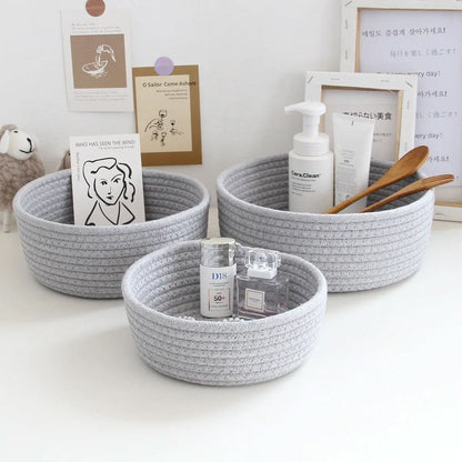 Storage Basket Handwoven Foldable Washable