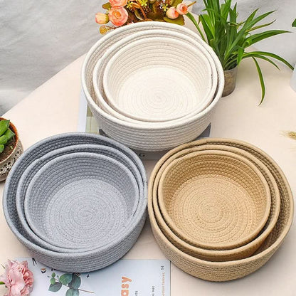 Storage Basket Handwoven Foldable Washable