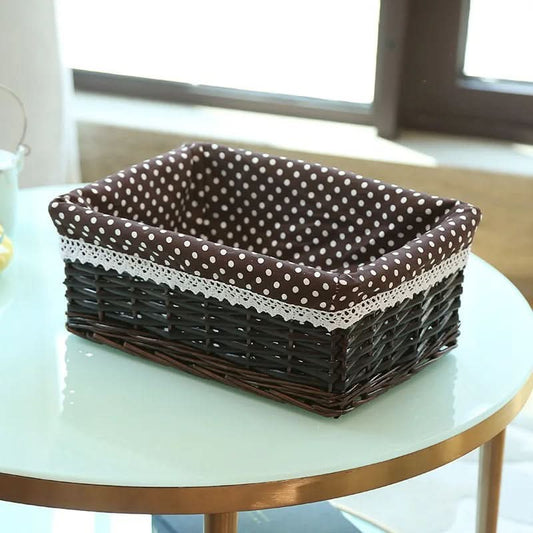 Storage Basket Handwoven Soft Lining Lightweight Design