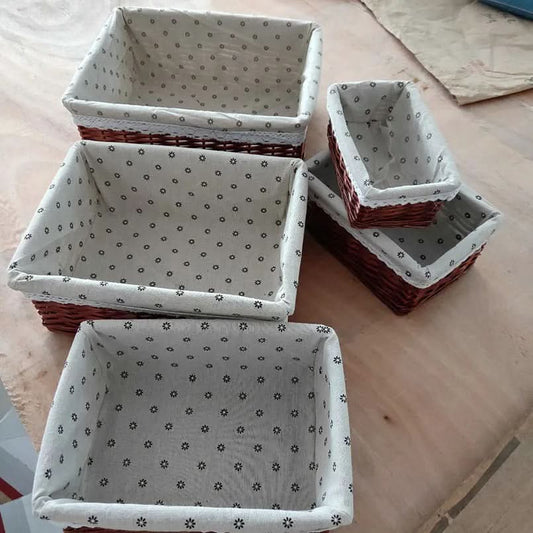 Storage Basket Handwoven Soft Lining Lightweight Design