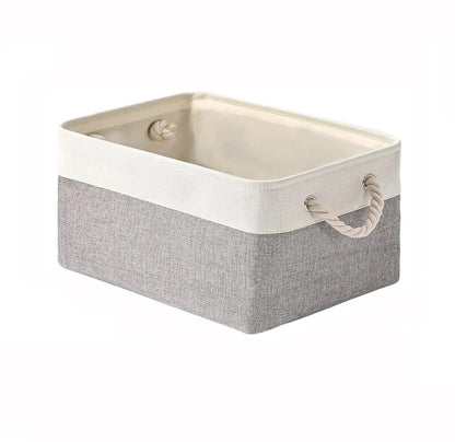 Storage Basket Linen Lightweight Shape-Retaining Wipe-Clean