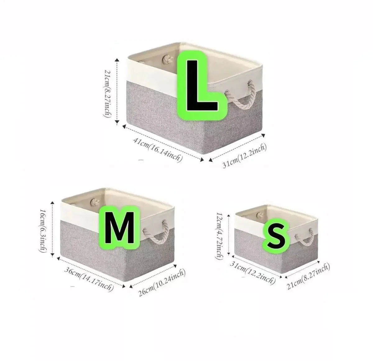 Storage Basket Linen Lightweight Shape-Retaining Wipe-Clean
