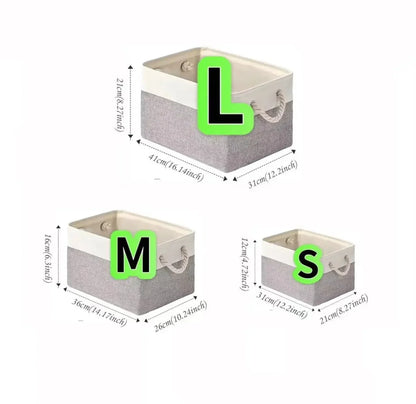 Storage Basket Linen Lightweight Shape-Retaining Wipe-Clean