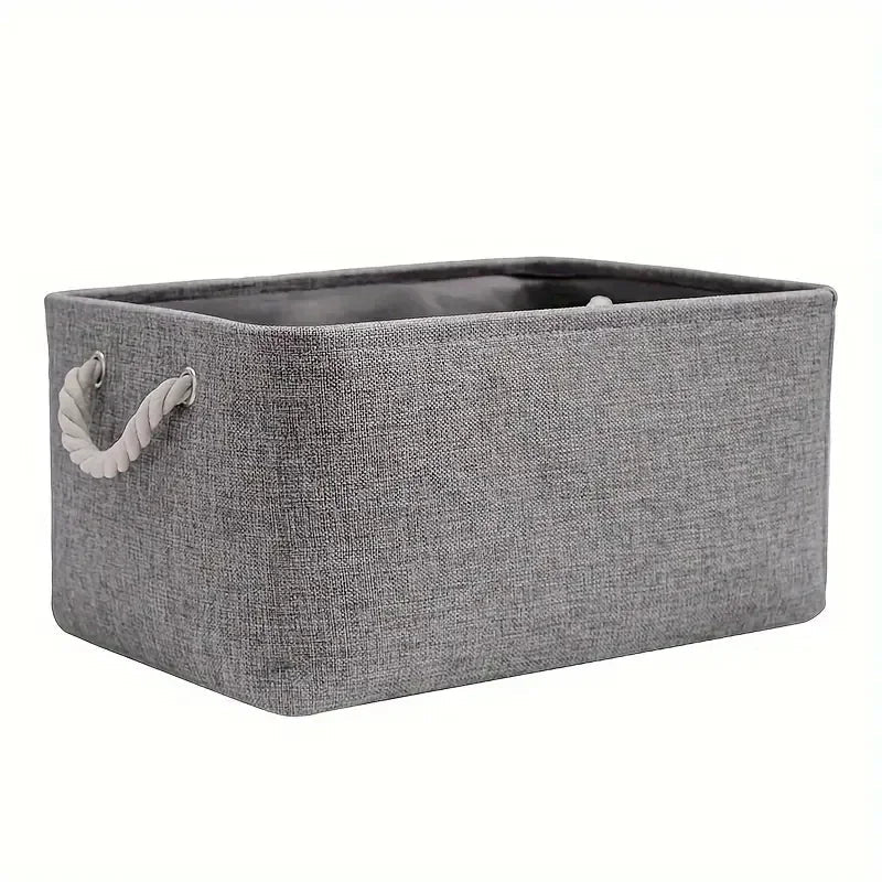 Storage Basket Linen Lightweight Shape-Retaining Wipe-Clean
