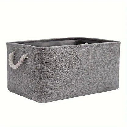 Storage Basket Linen Lightweight Shape-Retaining Wipe-Clean