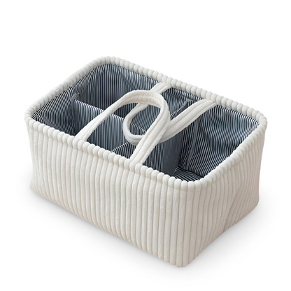 Storage Basket Polyester Multi-Compartment & Sturdy Handles