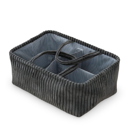 Storage Basket Polyester Multi-Compartment & Sturdy Handles