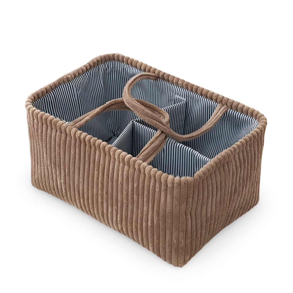 Storage Basket Polyester Multi-Compartment & Sturdy Handles