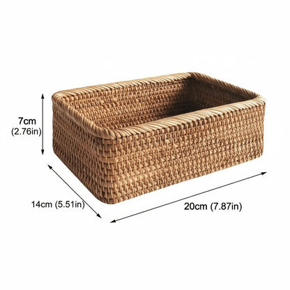 Storage Basket Woven Rattan-Style Three Sizes