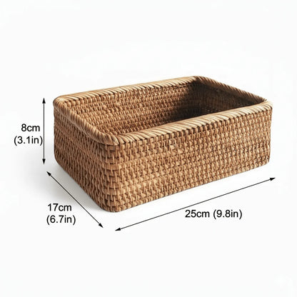 Storage Basket Woven Rattan-Style Three Sizes