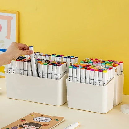 Storage Caddy Removable Dividers Beech Wood Handle