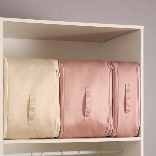 Storage Organizer Foldable Fabric Zipper Lid