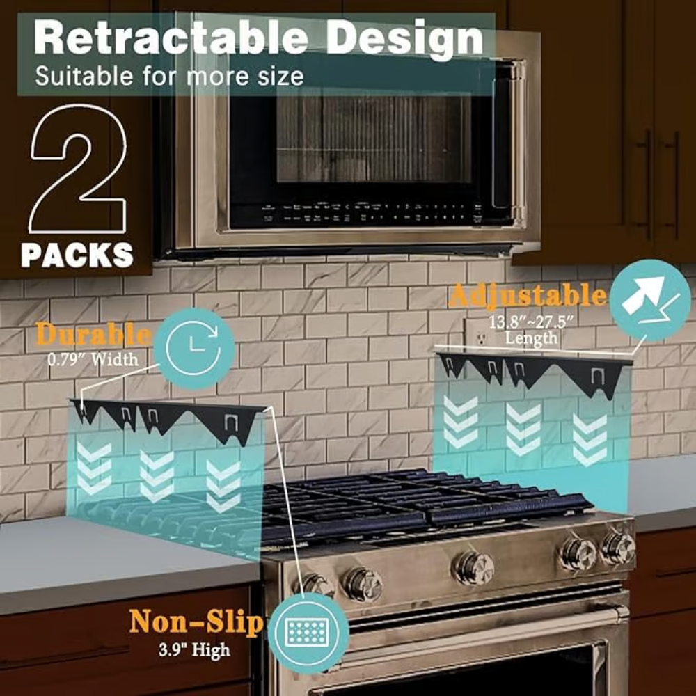 Stove Gap Cover Telescopic Stainless Steel