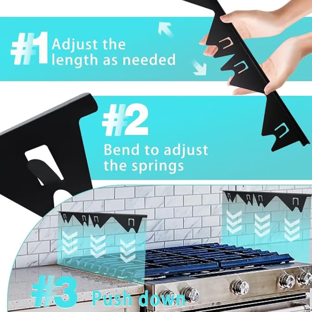 Stove Gap Cover Telescopic Stainless Steel