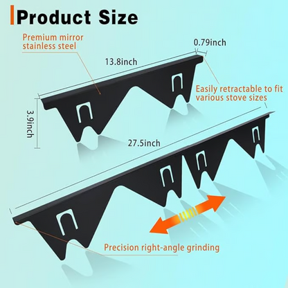 Stove Gap Cover Telescopic Stainless Steel