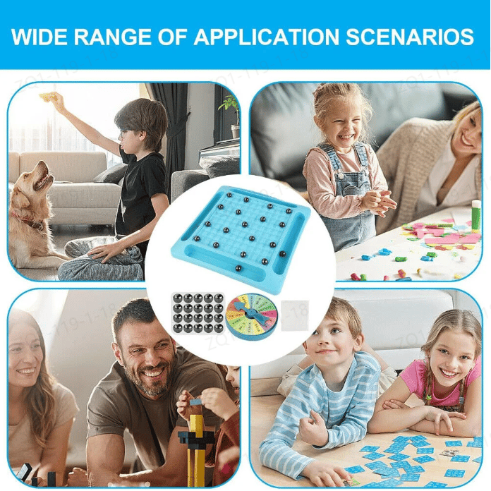 Strategy Board Game Magnetic Textured Board 20 Pieces