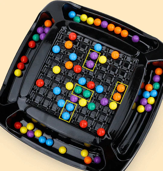 Strategy Game Compact Plastic Colorful Marbles