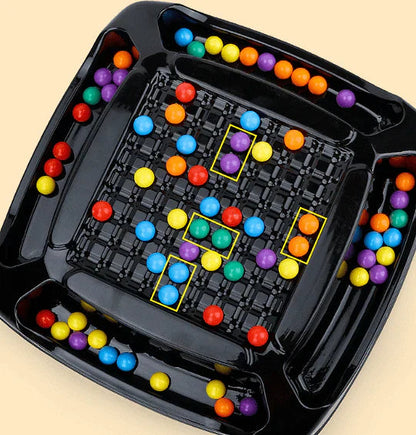 Strategy Game Compact Plastic Colorful Marbles