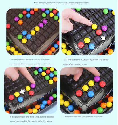 Strategy Game Compact Plastic Colorful Marbles