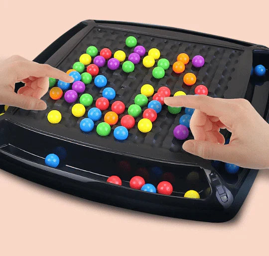 Strategy Game Compact Plastic Colorful Marbles