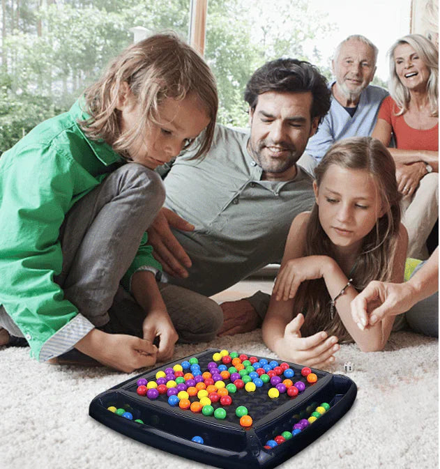 Strategy Game Compact Plastic Colorful Marbles