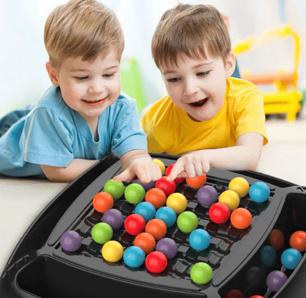 Strategy Game Compact Plastic Colorful Marbles