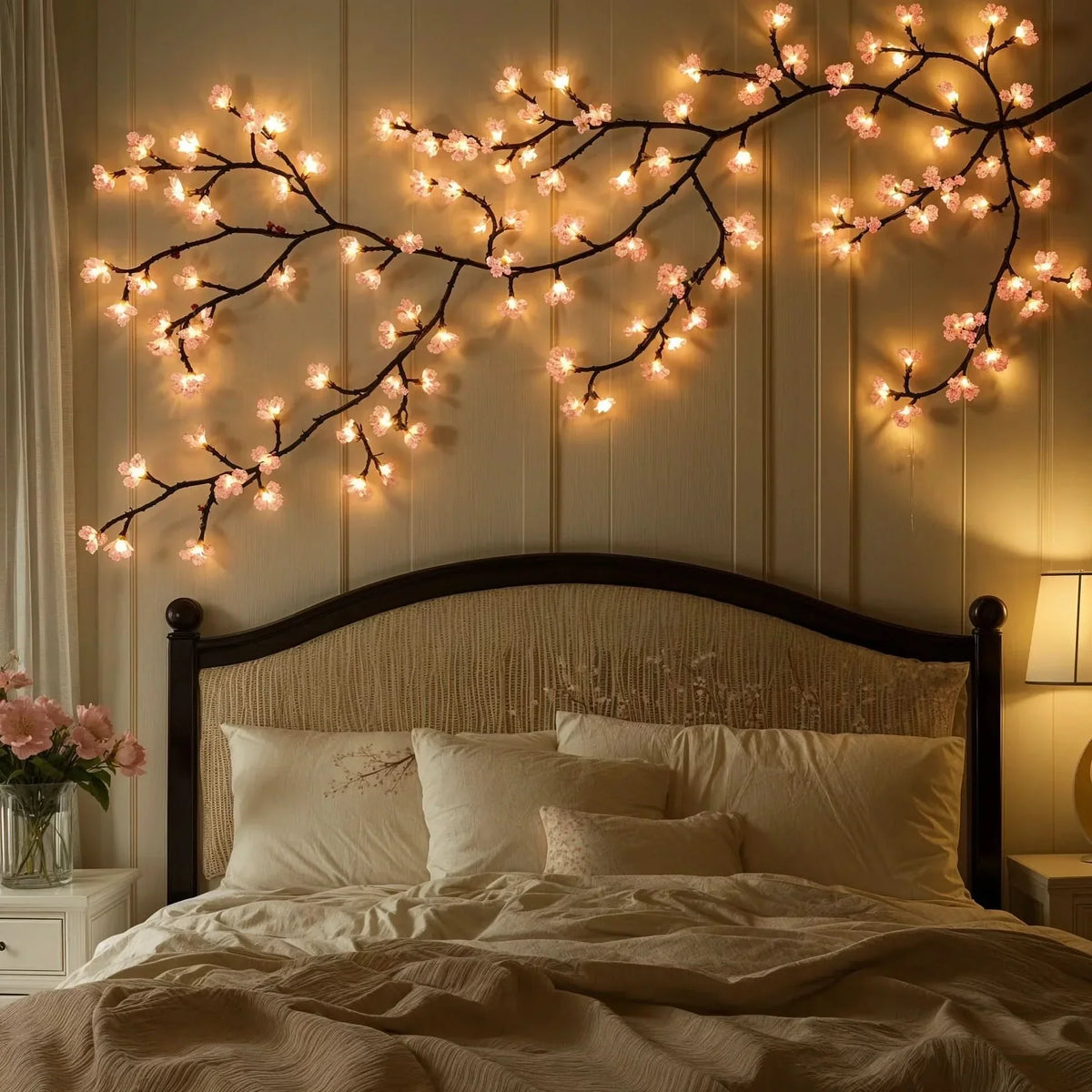 String Lights Cherry Blossom Warm White 72 LEDs Indoor Outdoor