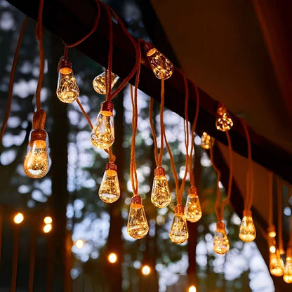 String Lights Clear Bulbs Warm LED Lighting