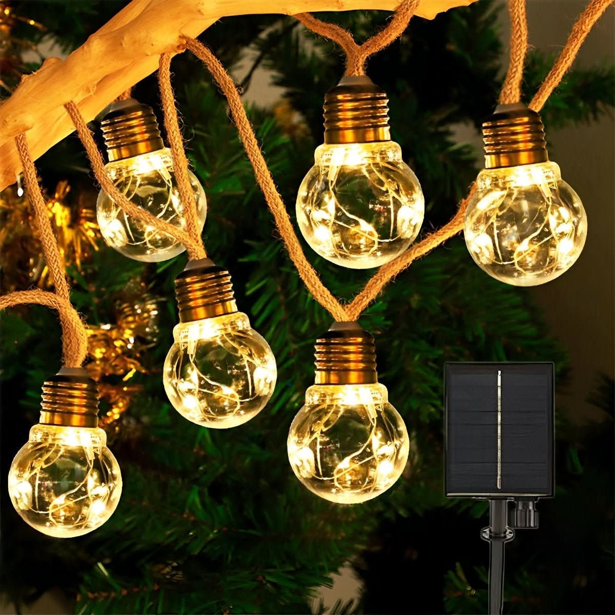 String Lights Clear Bulbs Warm LED Lighting