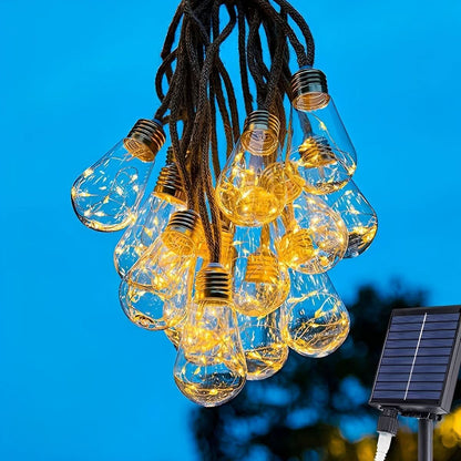 String Lights Clear Bulbs Warm LED Lighting