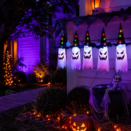 String Lights Ghost Lanterns Battery Operated Warm LED