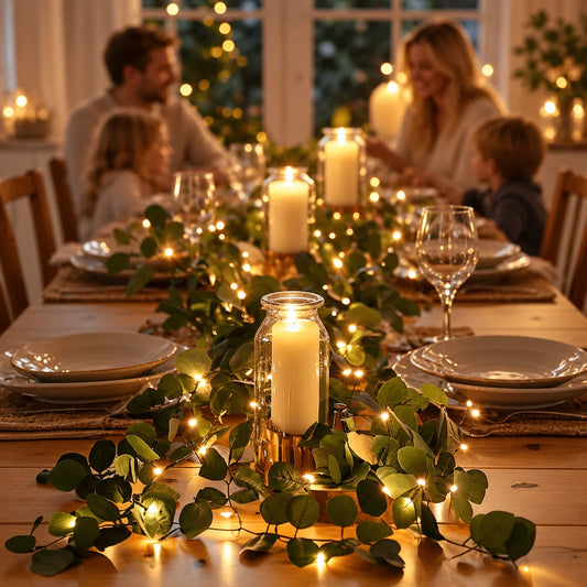String Lights Olive Branch Warm White Battery & Timer