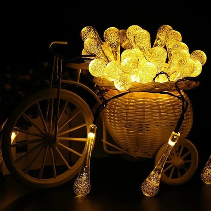 String Lights Solar-Powered IP65 Weatherproof