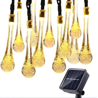 String Lights Solar-Powered IP65 Weatherproof