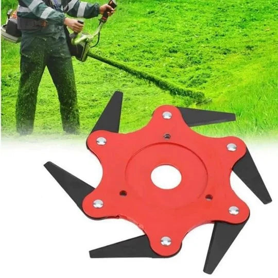 String Trimmer Head 6-Tooth Manganese Steel Replacement Blade