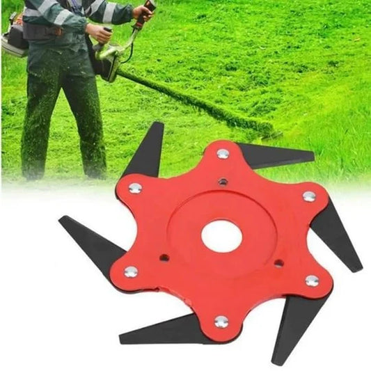 String Trimmer Head 6-Tooth Manganese Steel Replacement Blade