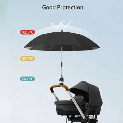 Stroller Sunshade UV-Resistant Adjustable Arm Clamp Attachment