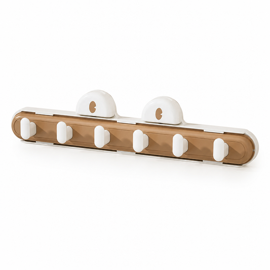 Suction Cup Hook Rail Extendable 6 Hooks