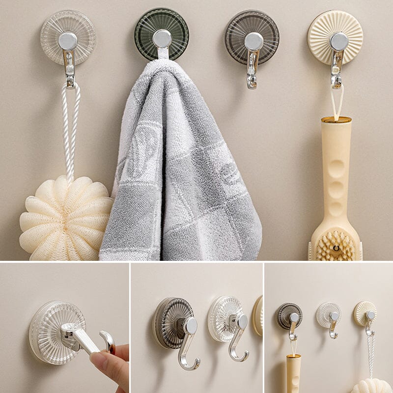 Suction Cup Hooks No-Drill Waterproof Set of 3
