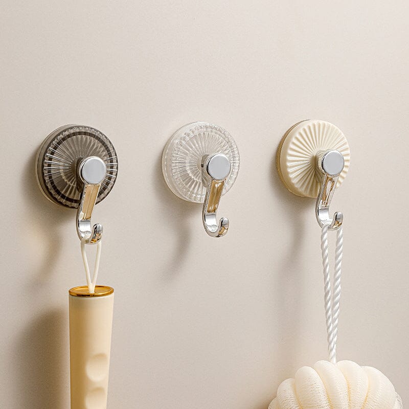 Suction Cup Hooks No-Drill Waterproof Set of 3