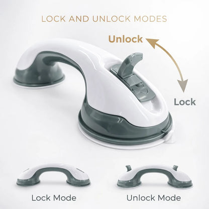Suction Shower Grab Bar Tool-Free Dual Suction Ergonomic Grip