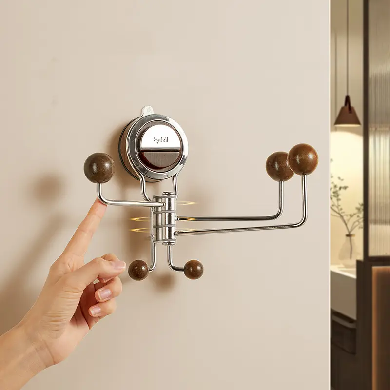 Suction Wall Hook 180° Rotation Holds 11 Lbs No-Drill